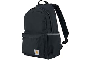 Carhartt 21L Classic Laptop Backpack, Water-Resistant Pack W/ 15" Laptop Sleeve and Organizational Compartments, PFAS Free, Black