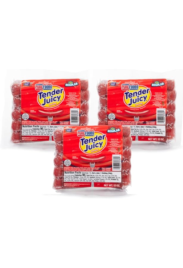 その他 PUREFOODS Tender Juicy (Marine Marine) Amazon.com: Purefoods Tender Juicy Hotdog Regular, 2 Packs (12 oz