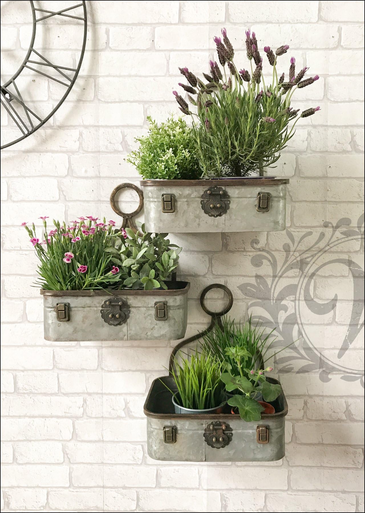 Single Compartment Industrial Style Metal Wall Storage