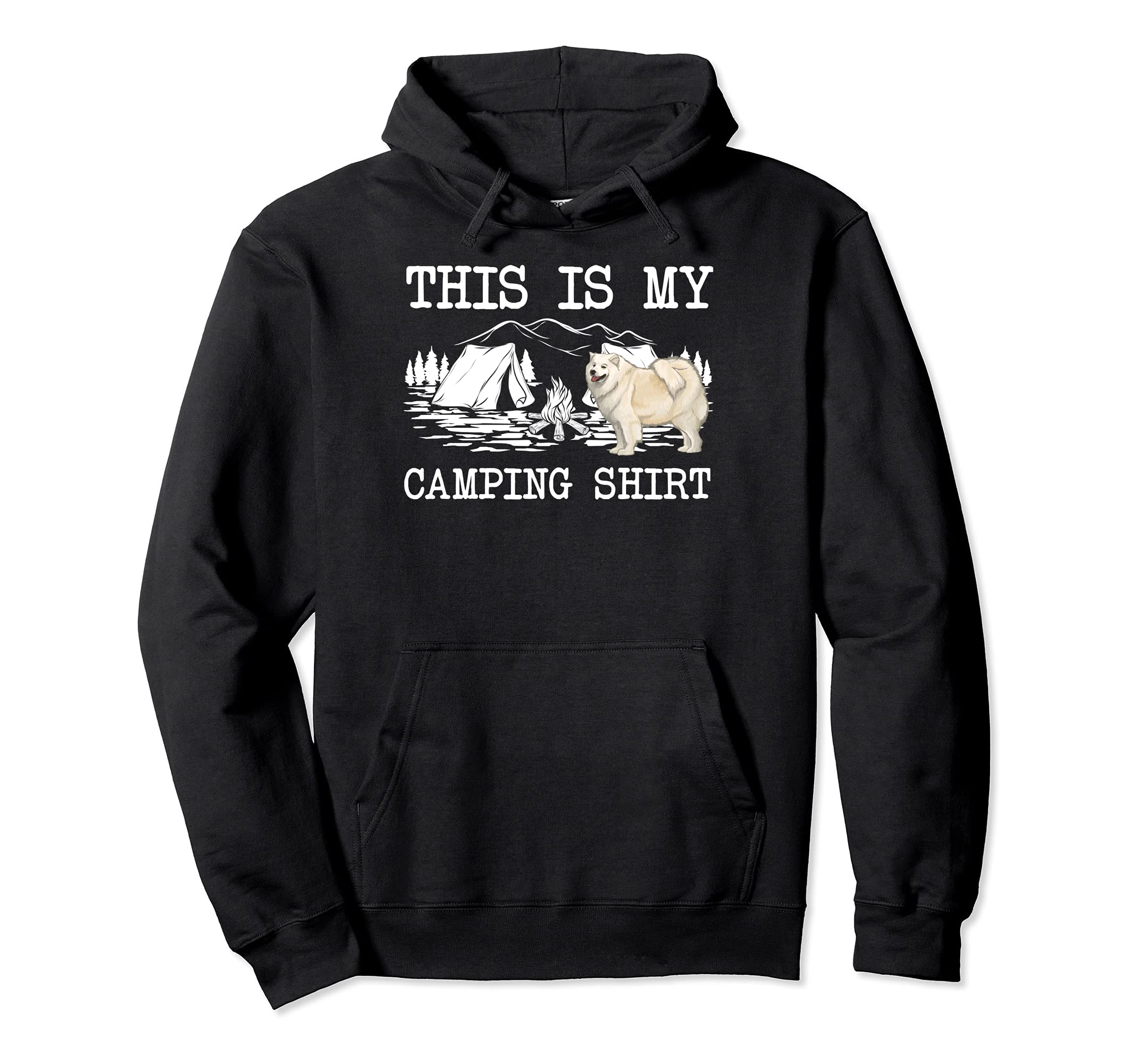 Campfire Samoyed Dog This Is My Camping Pullover Hoodie
