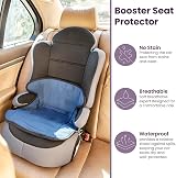 Lynmark Booster Seat Protector Navy Velvet Waterproof Cover for Car Seats view 2