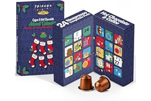 Friends Coffee Advent Calendar – Xmas Coffee Flavoured Original Capsule Compatible with Nespresso (24 Capsules)