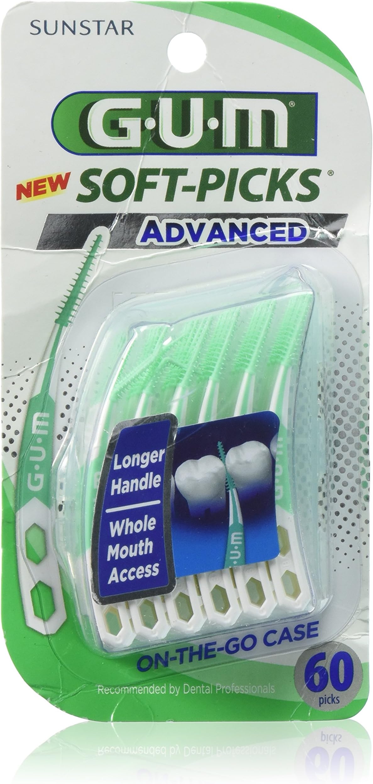 Gum Soft Picks 60 Count Advanced On The Go Case (6 Pieces)