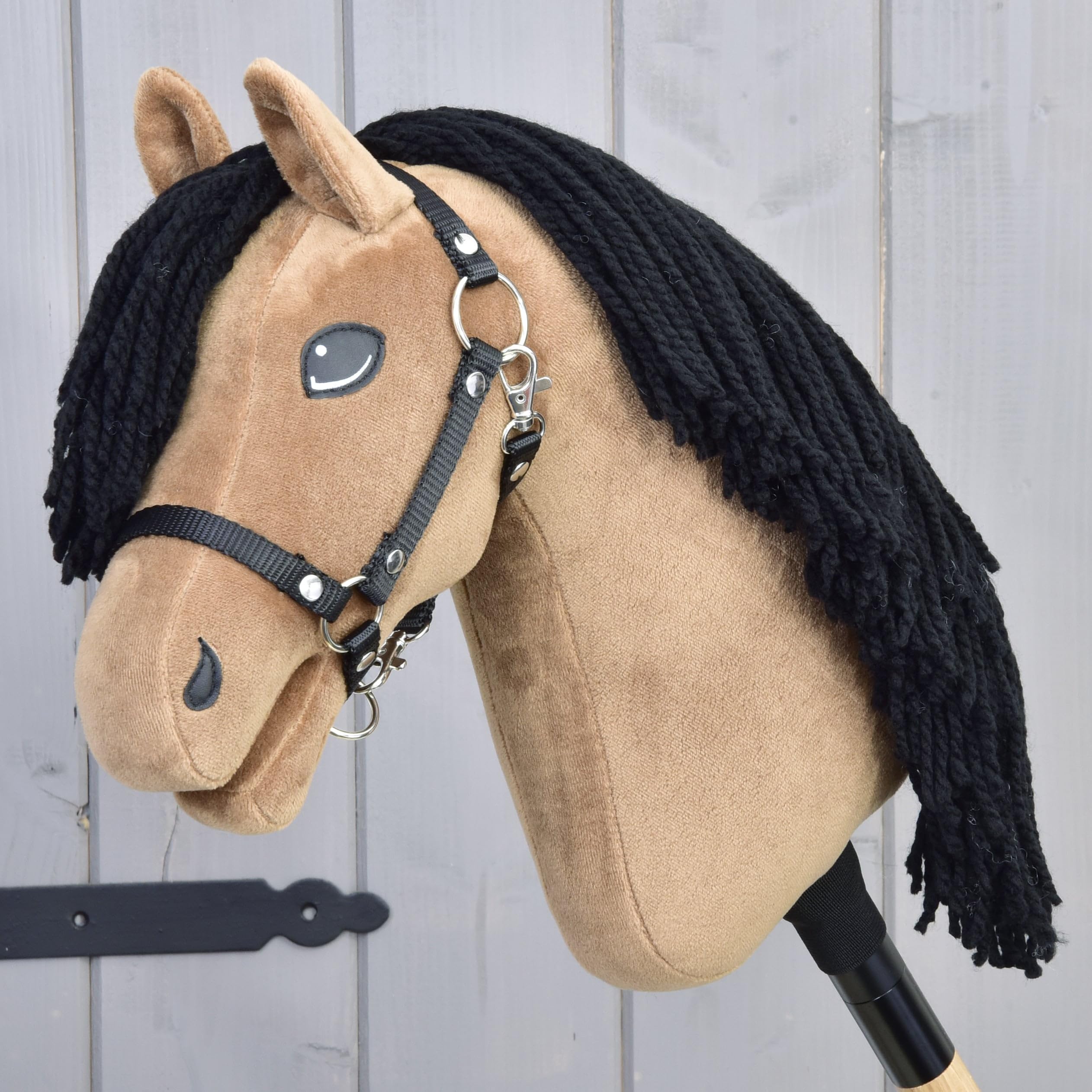LarDen Hobby Horse Samantha – Brown HANDMADE Realistic Horse on a Stick with Halter Horse Toys for Boys & Girls, Hobby Horses, Hobby Horsing