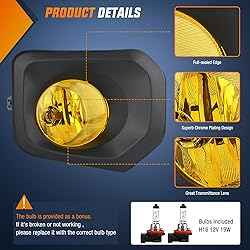 Nilight Fog Lights Assembly Compatible with 2016