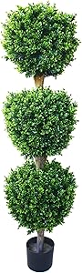 Pure Garden 50-10007 Hedyotis Triple Ball Tree, 5-Feet, 15x15, Green