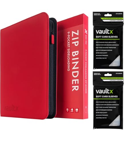 Amazon.com: Vault X 9 Pocket Exo-Tec Zip Binder Black + 400 Penny