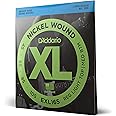 D'Addario Bass Guitar Strings - XL Nickel - EXL165 - Perfect Intonation, Consistent Feel, Durability - 4 String Set - 45-105 Regular Light Top/Medium Bottom, Long Scale