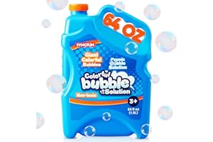 SYNCFUN 64 oz Premixed Bubble Solution, 1.9L Giant Pre-Mix Refill Solution for Bubble Machine, Outdoors Activity-Blue