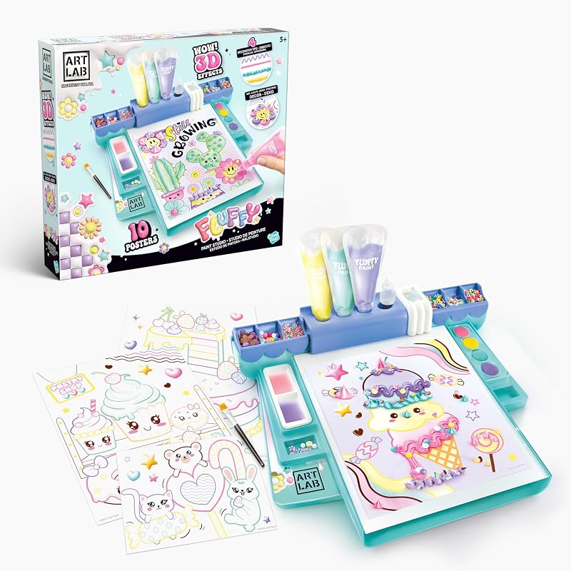 Canal Toys Art Lab Fluffy Painting Studio 3D Art Set with 10 Posters