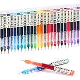 USUAL 24pcs Gel Ink Pens Liquid Ink Rollerball Multi Color Pen 0.5 mm Fine Point Smooth Writing Pens Cute Nurse Pen Back to School Supplies