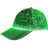 lumisonata LED Cap Fiber Optic Hat EDM Baseball Caps Light Up 7 Colors Glowing USB Charging Hats Rave Accessories for Party