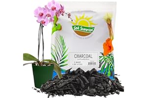 Soil Sunrise Horticultural Charcoal for Indoor Plants (2 Quarts) Hardwood Soil Additive for Orchids, Terrariums, and Gardening