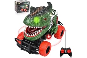 TQBYNJ Dinosaur Remote Control Toys Car for Toddlers, RC Car Toys 3 4 5 6 Year Olds, Dinosaur Toys for Ages 3-12 - Easter or Birthday Gift for Kids Boys and Girls (Green)