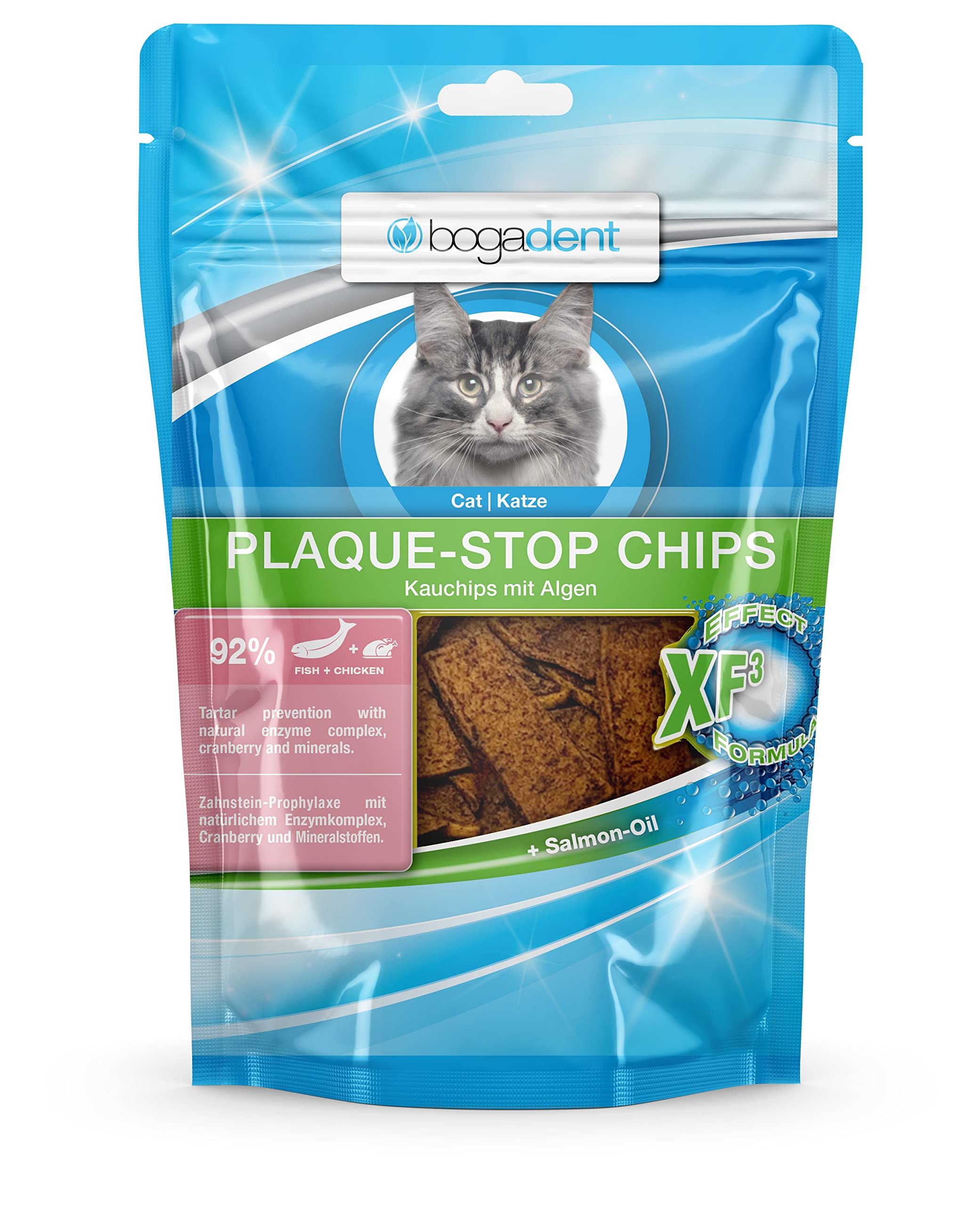Bogadent Plaque-Stop Fish Chips for Cats, 50g, single unit