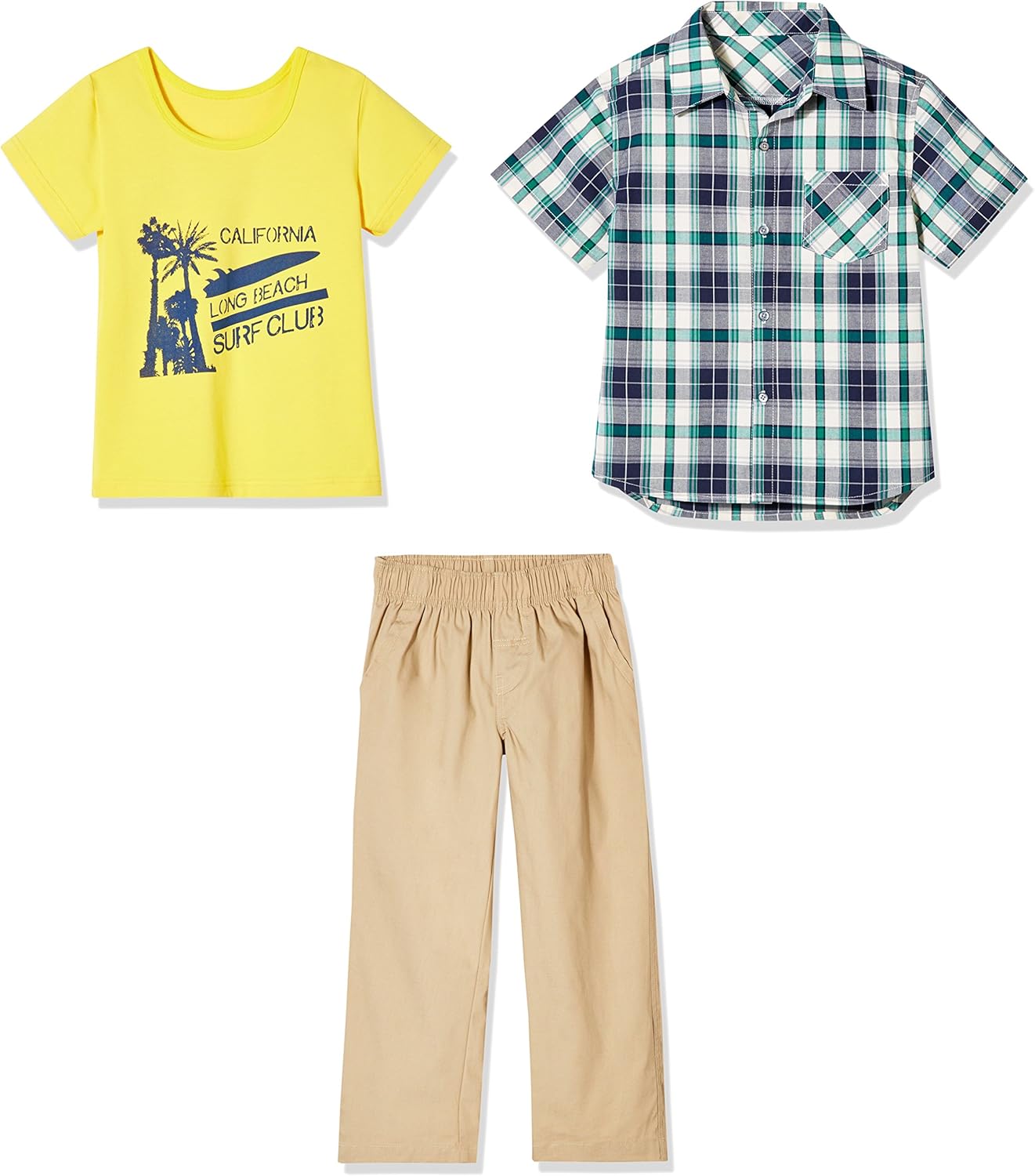 yellow pants green shirt