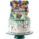 Treasures Gifted Officially Licensed BEYBLADE Party Supplies - (1) Cake Topper - BEYBLADE Birthday Decorations - 9in Tall Happy Birthday Cake Topper