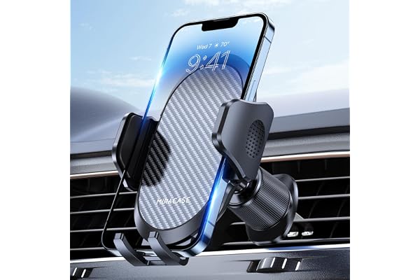 Miracase Phone Holder Car Mount:Universal Air Vent Cellphone Stand Brakect with Metal Hook Clip,360 Rotating Carmount Accesso