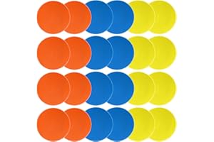 SIFENYU Spot Markers 9inch Rubber Agility Dots Flat Cones Non Slip Sports Dots Floor Spots Agility Markers for Kids Soccer Football Basketball Speed Agility Training
