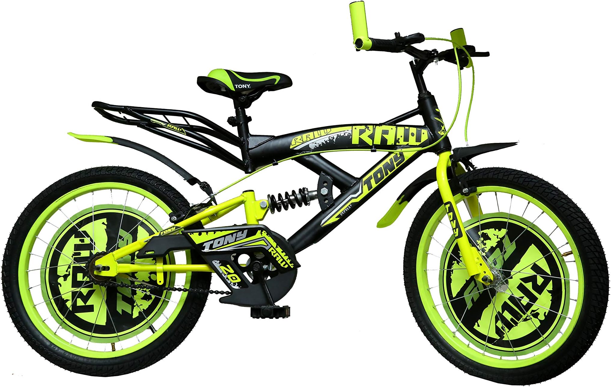 RAW BICYCLES 20T Shocker Sports BMX Single Speed Kids Bicycle/Cycle for 7 to 10 Years Boys & Girls Semi Assembled Tyre and Tube