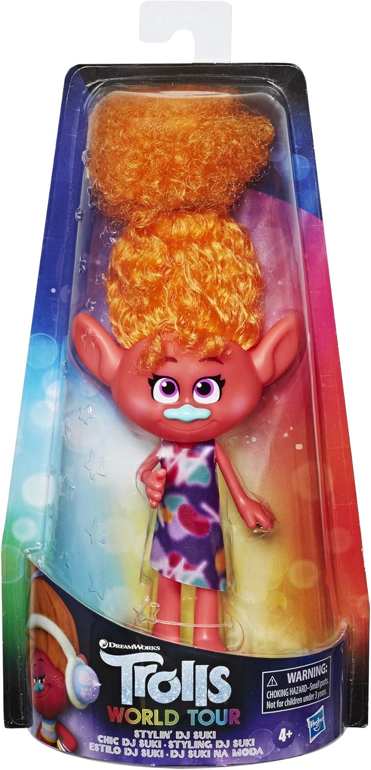 DreamWorks Trolls Stylin' DJ Suki Fashion Doll with Removable Dress and Hair Accessory, Inspired by Trolls World Tour - Image 3