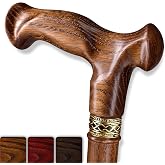 Asterom Handcrafted Canes for Men, Ergonomic Wooden Walking Cane, Oak Wood