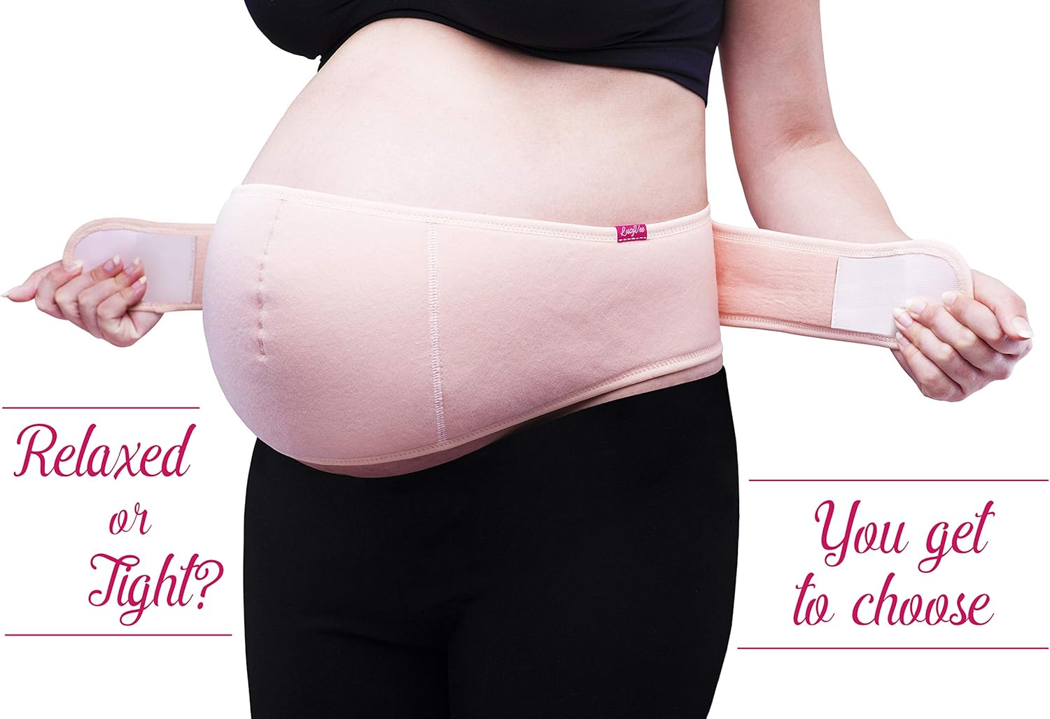 LucyVee Maternity Belt - Comfortable Pregnancy Support for Back & Pelvic Pain Relief with Adjustable Straps. Ergonomic Shape, Breathable Fabric, one Size, Nude: Health & Personal Care