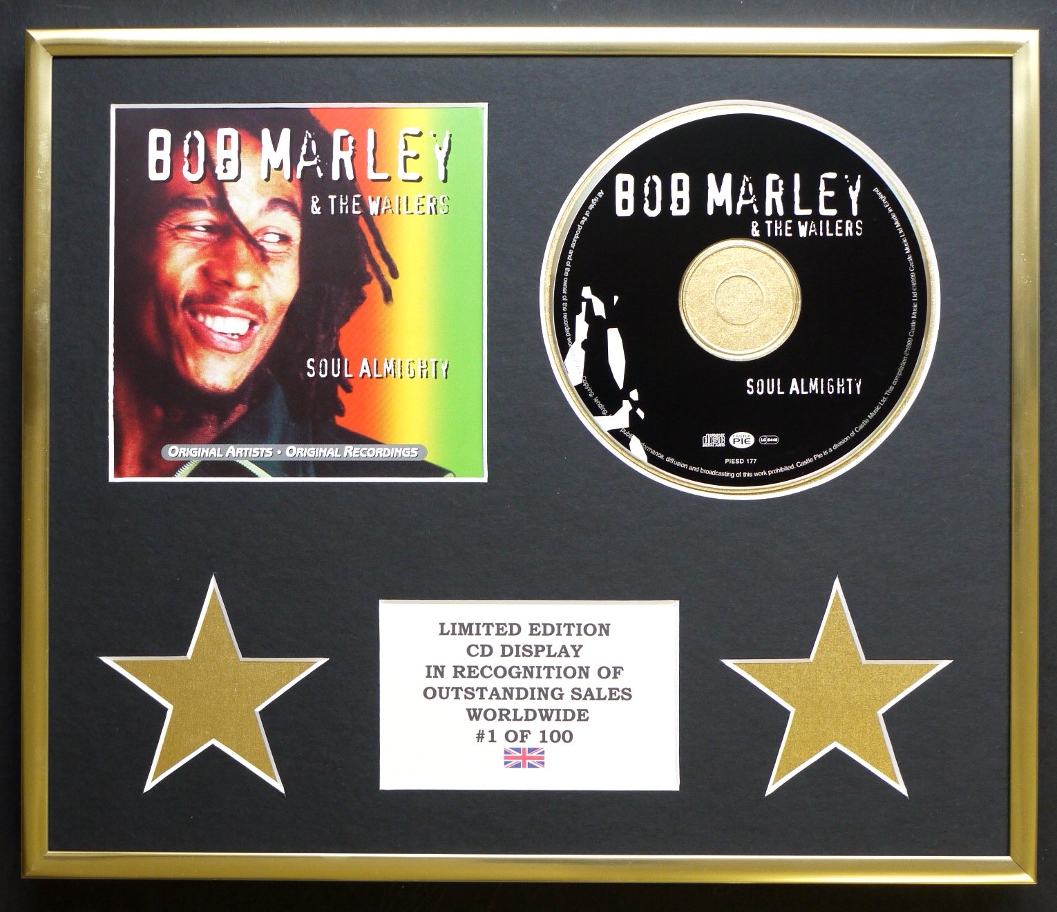 BOB MARLEY/CD DISPLAY/LIMITED EDITION/COA/SOUL ALMIGHTY