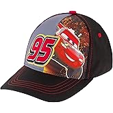 Disney Boys Baseball Hat, Lightning McQueen Adjustable Cap for Toddler Ages 2-4 Or Kids Ages 4-7