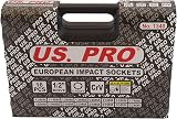 US PRO Bergen 16pc 1/2 Inch Drive 6-Point European Deep Socket Set B1340 view 2