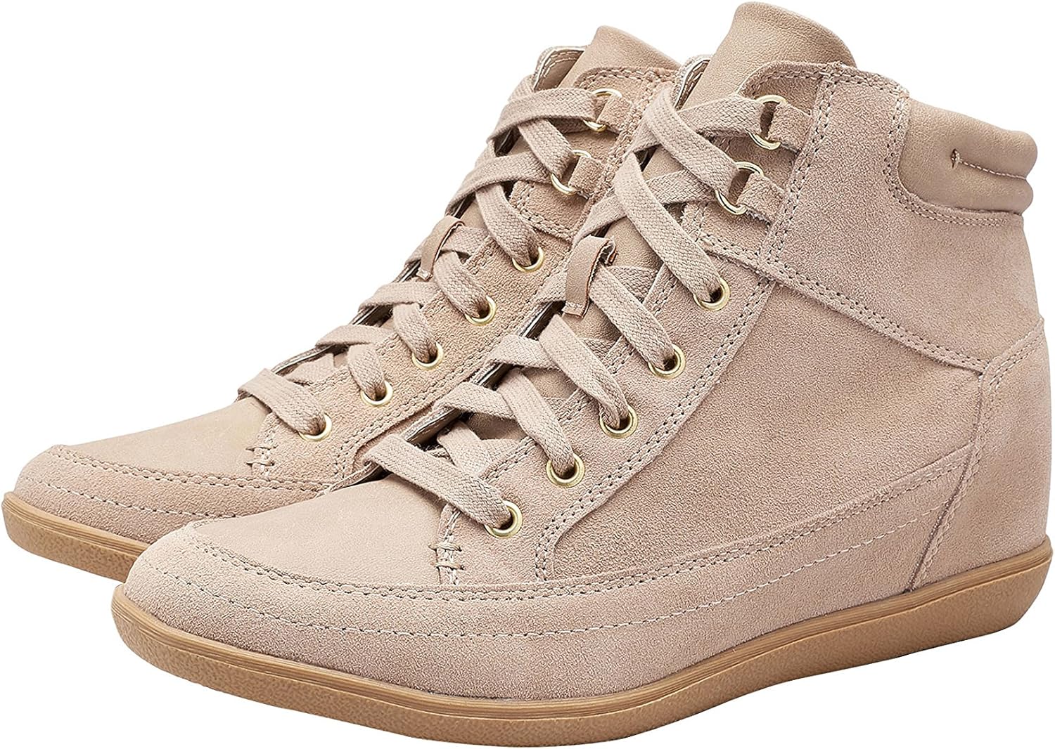 next Femme Baskets Montantes en Daim À Semelles Compensées Amazon.fr