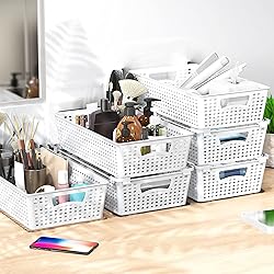 Simple Houseware Plastic Stackable Storage Basket