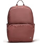 Pander 22L Casual Daypack Everyday Backpack with Luggage Sleeve Smooth Webbing Handle Professional Commuter School Bag, Mauve
