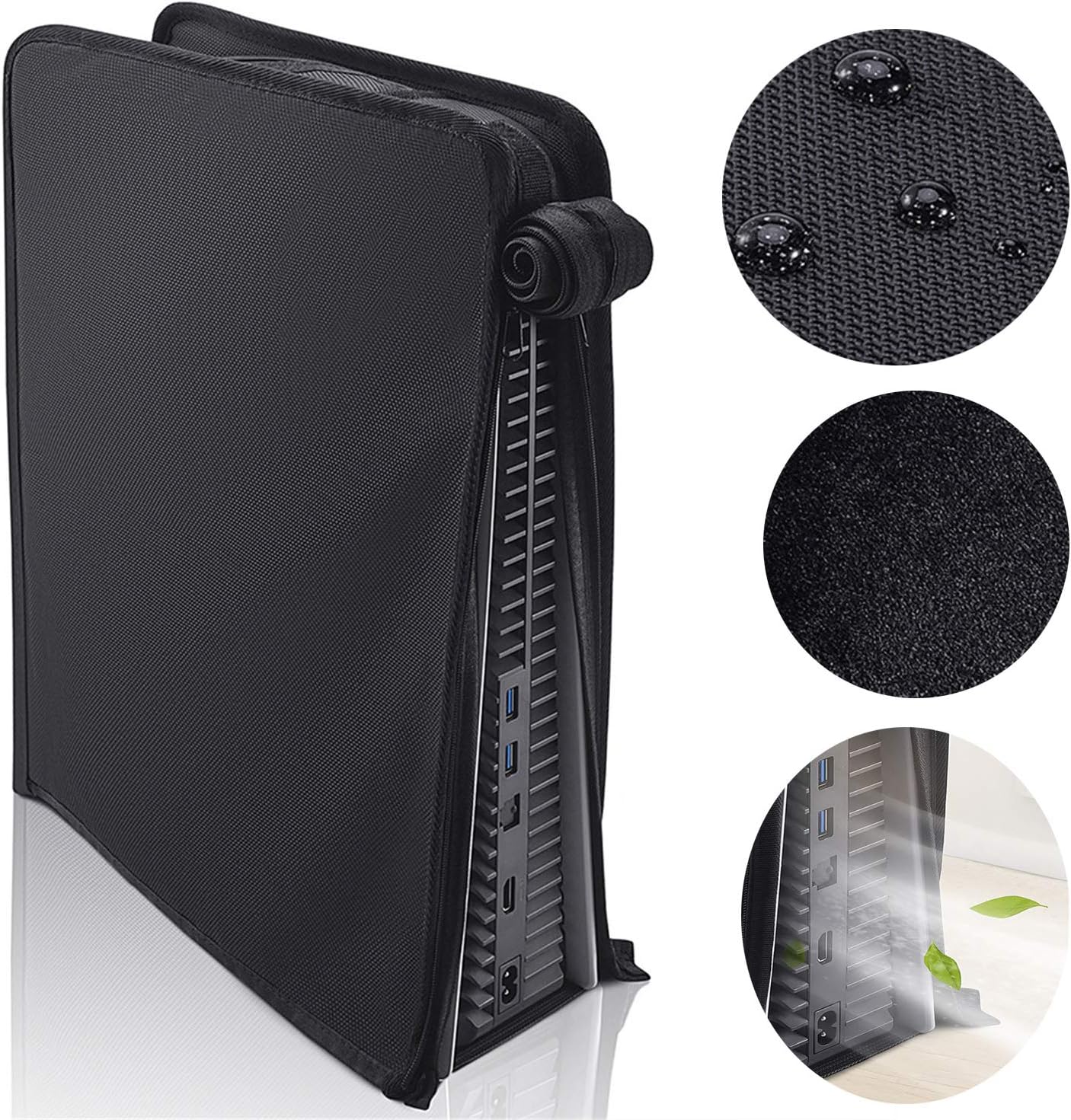 Nylon WaterproofDust Cover for PS5, Soft Plush Fabric Dust Guard for