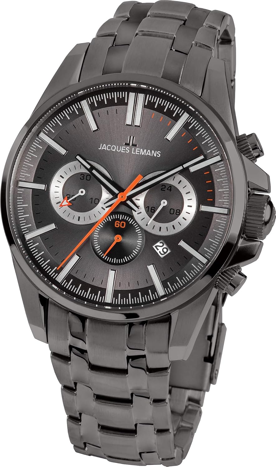 Jacques Lemans London 1-2193 Orologio Uomo 40mm - Acciaio Con Cinturino In Pelle O Metallo - Datario E Giorno Della Settimana