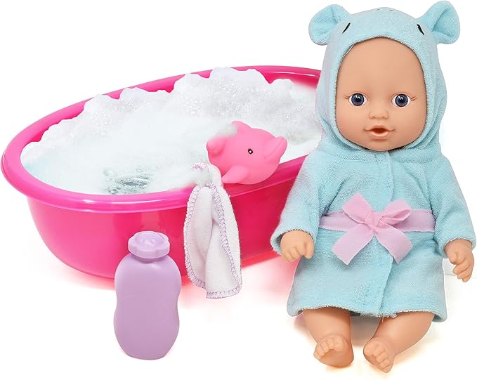 Bathtub Baby Doll, Bath Time Set 10 Inch Doll with Tub, Toy