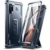 Dexnor for Samsung Galaxy Note 10+ Plus Case, [Built in Screen Protector and Kickstand] Heavy Duty Military Grade Protection Shockproof Protective Cover for Samsung Galaxy Note 10 Plus (Blue)