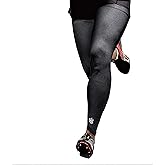 Vital Salveo Recovery Compression Sports Full Leg Sleeves Thigh Calf Long Knee Support Basketball Black (1 Pair) X-Large