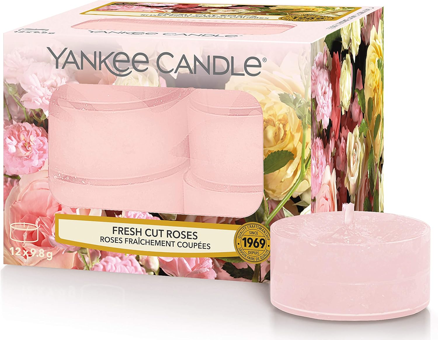 Yankee Candle Fresh Cut Roses Tealight Candles, Tea Light