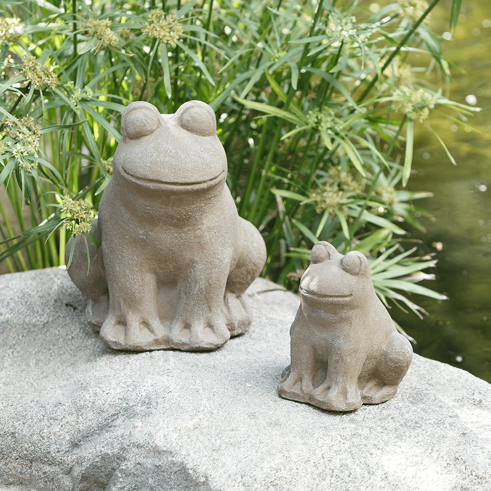 Frog Statue, Yard Art Garden Stone Statues Outdoor Decor