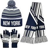 Vintage Classic Skull Cap Beanie Hat with Warm Gloves and Scarf Cuffed Winter Hat Knit Comes Gifts for Men Women Fans