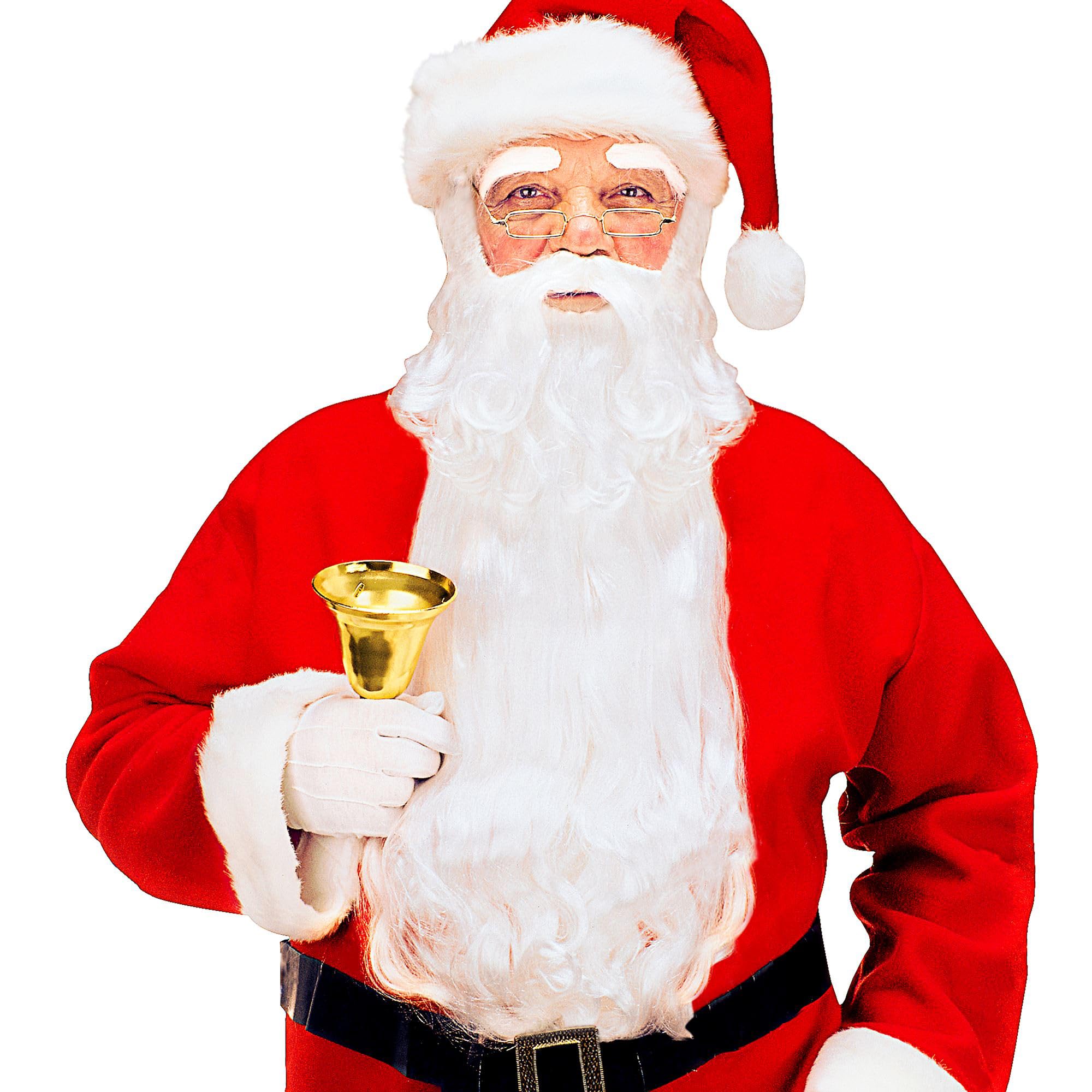 WIDMANN 1523 °C Deluxe Maxi Santa Beard With Moustache And Eyebrows ? White