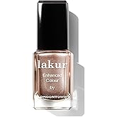 LONDONTOWN lakur Nail Polish - Chip-Resistant, Non-Toxic, Conditions & Hydrates Nails | Glittery Metallic Nude Shimmer, Sugarcane, .40 fl oz