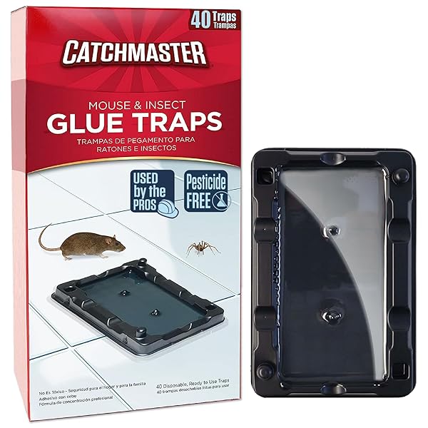CATCHMASTER-40 MOUSE & INSECT GLUE TRAPS, HEAVY-DUTY PESTICIDE-FREE...