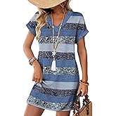 WIHOLL Dresses for Women 2026 Casual Summer Tshirt Dress Wedding Guest Dresses Short Sleeve Fashion Beach Vacation Clothes