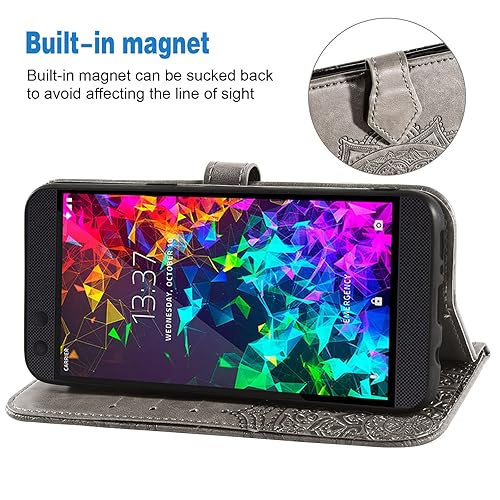 Asuwish Compatible with Razer Phone 2 Wallet Case and Tempered Glass Screen Protector Leather Mandala Flower Flip Cover Credit Card Holder Stand Cell Accessories Phone Cases for RazerPhone2 Women Gray in Kenya | Asuwish Compatible with Razer Phone 2 Wallet Case and Tempered Glass Screen Protector Leather Mandala Flower Flip Cover Credit Card Holder Stand Cell Accessories Phone Cases for RazerPhone2 Women Gray in Kenya |