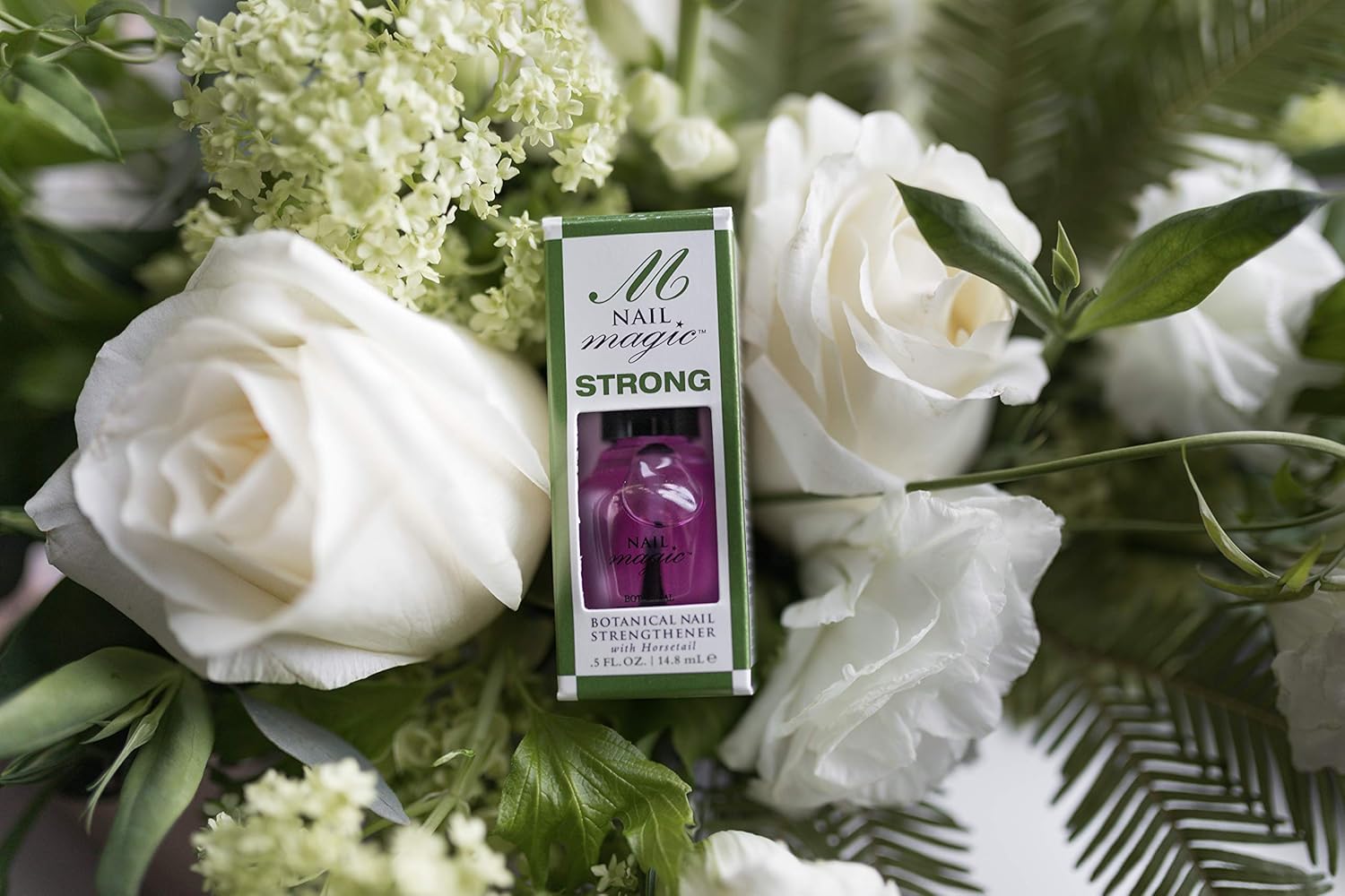Nail Magic Fingernail Strengthener, Strengthen Brittle Nails with this Silica Rich Horsetail herb Botanical Nail Strengthener, Toluene Formaldehyde and DBP Free - 0.5 fluid ounces : Beauty