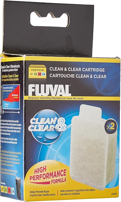 Fluval U Internal Filters Clean and Clear Cartridge White for U1 U2 U3 U4