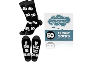 Moyel 40th 50th 60th 70th Birthday Gifts for Men Grandpa Dad Birthday Gifts Funny Socks