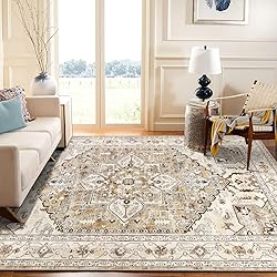 Yamaziot Area Rug 6x9, Non-Slip Washable Boho